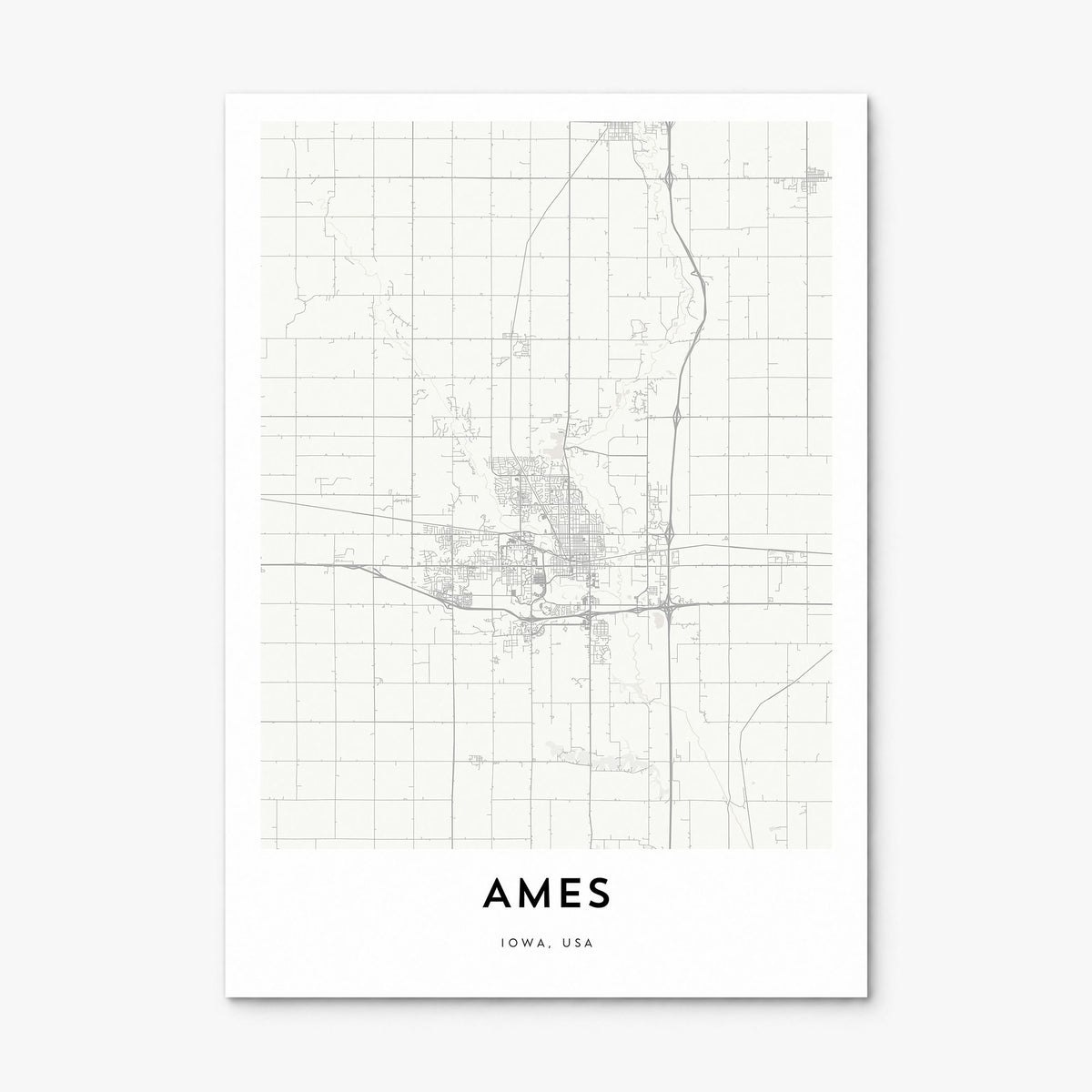 Ames Map Poster, print only (unframed)