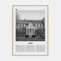 Ames Poster Natural Wood / 8x12 in Nbourhood Travel B&W Poster