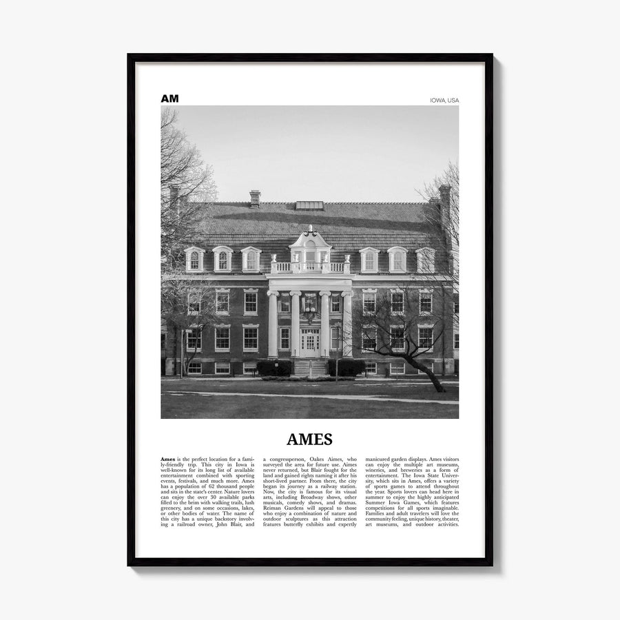 Ames Newspaper Poster, framed poster mockup