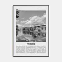 Amherst Poster Black Metal / 8x12 in Nbourhood Travel B&W Poster