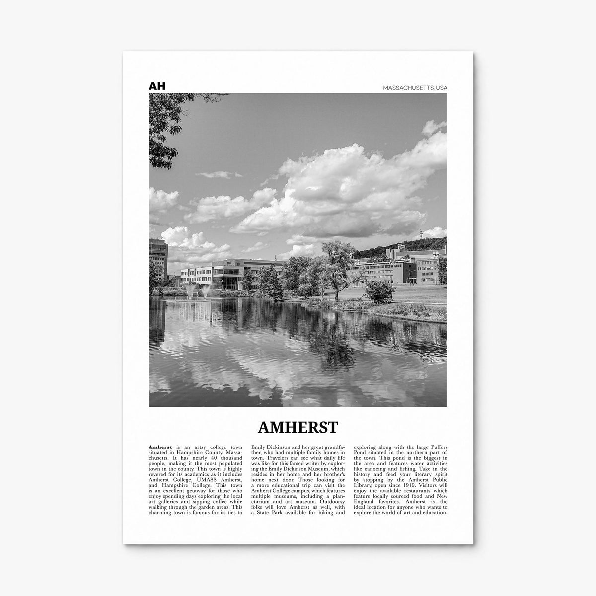 Amherst Newspaper Poster, print only (unframed)