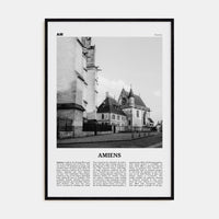 Amiens Poster Black Wood / 8x12 in Nbourhood Travel B&W Poster