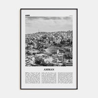 Amman Poster None / 8x12 in Nbourhood Travel B&W Poster