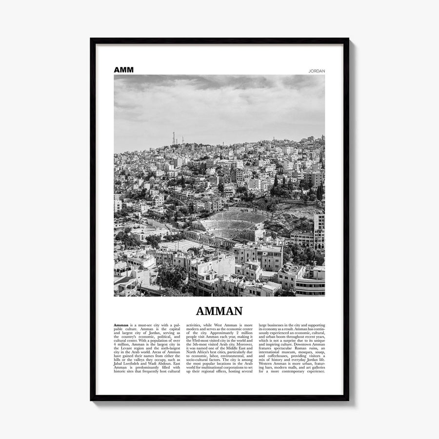 Amman Newspaper Poster, framed poster mockup