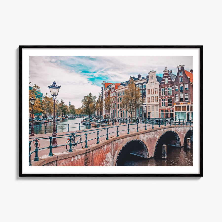 Amsterdam Photo Poster, framed poster mockup, white border