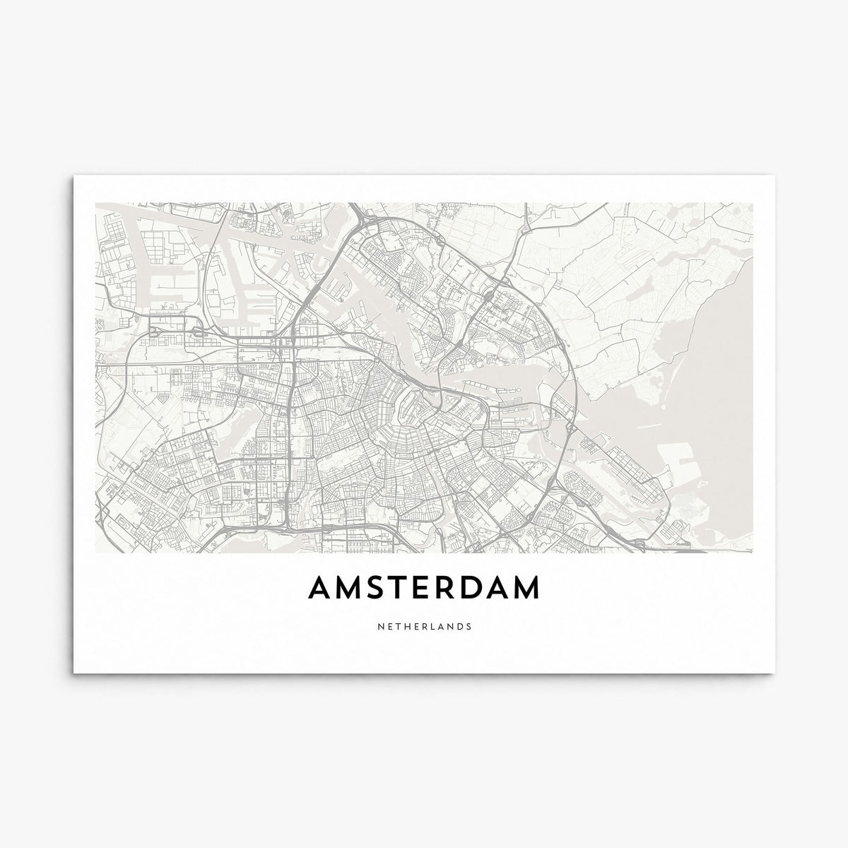 Amsterdam Map Poster, print only (unframed)