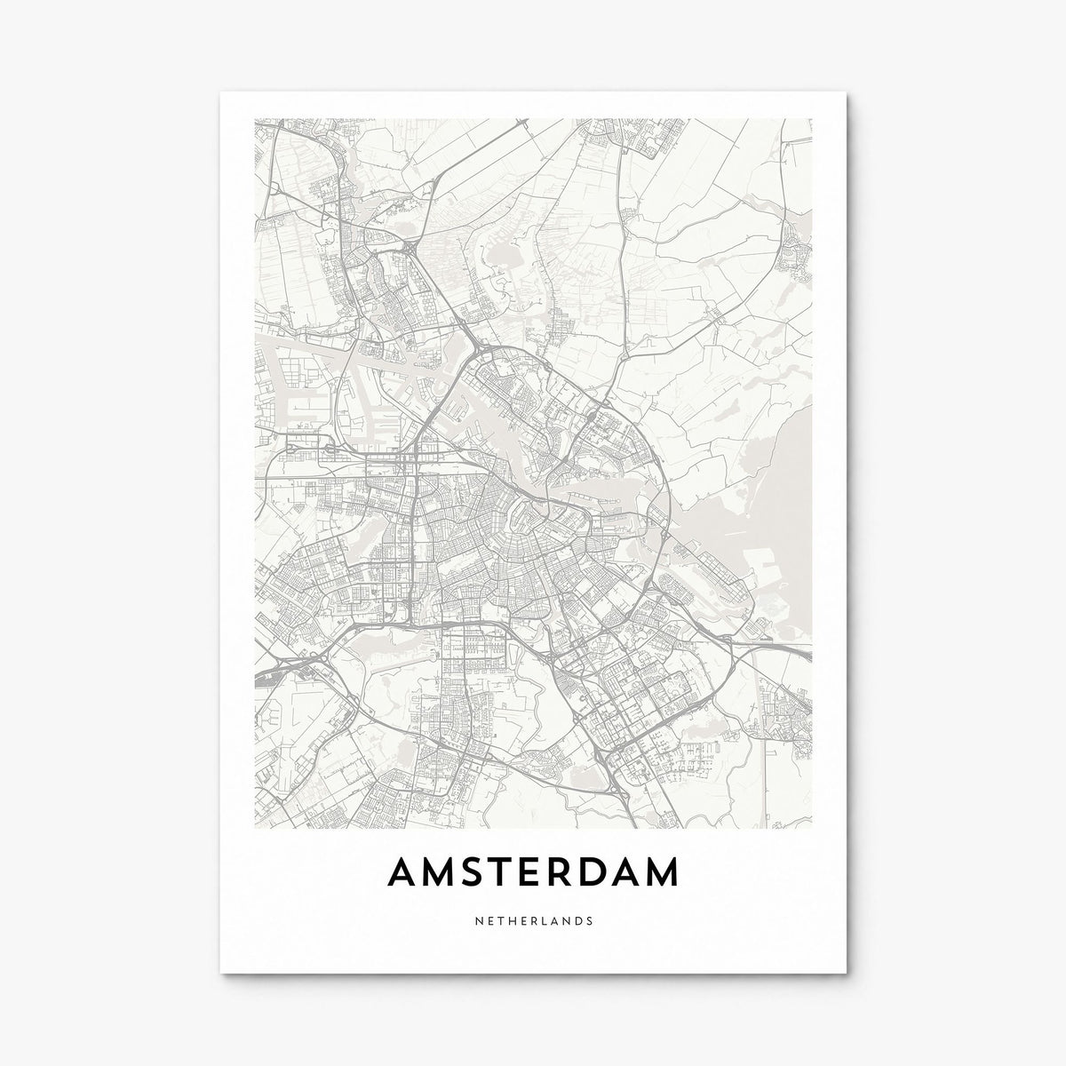 Amsterdam Map Poster, print only (unframed)