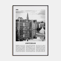 Amsterdam No 3 Poster None / 8x12 in Nbourhood Travel B&W Poster