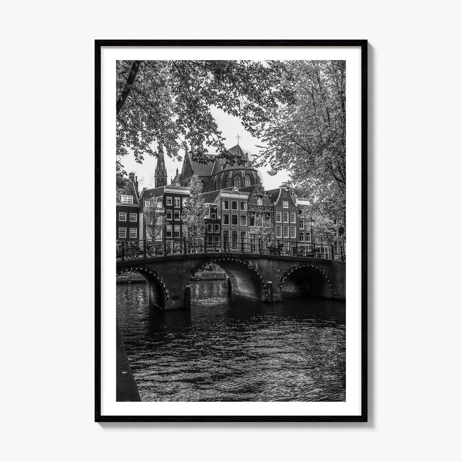 Amsterdam Photo No 2 Poster, framed poster mockup, white border