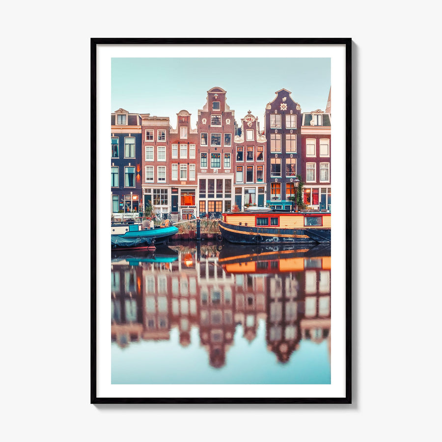 Amsterdam Photo No 1 Poster, framed poster mockup, white border