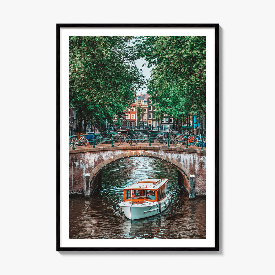 Amsterdam Photo No 3 Poster, framed poster mockup, white border