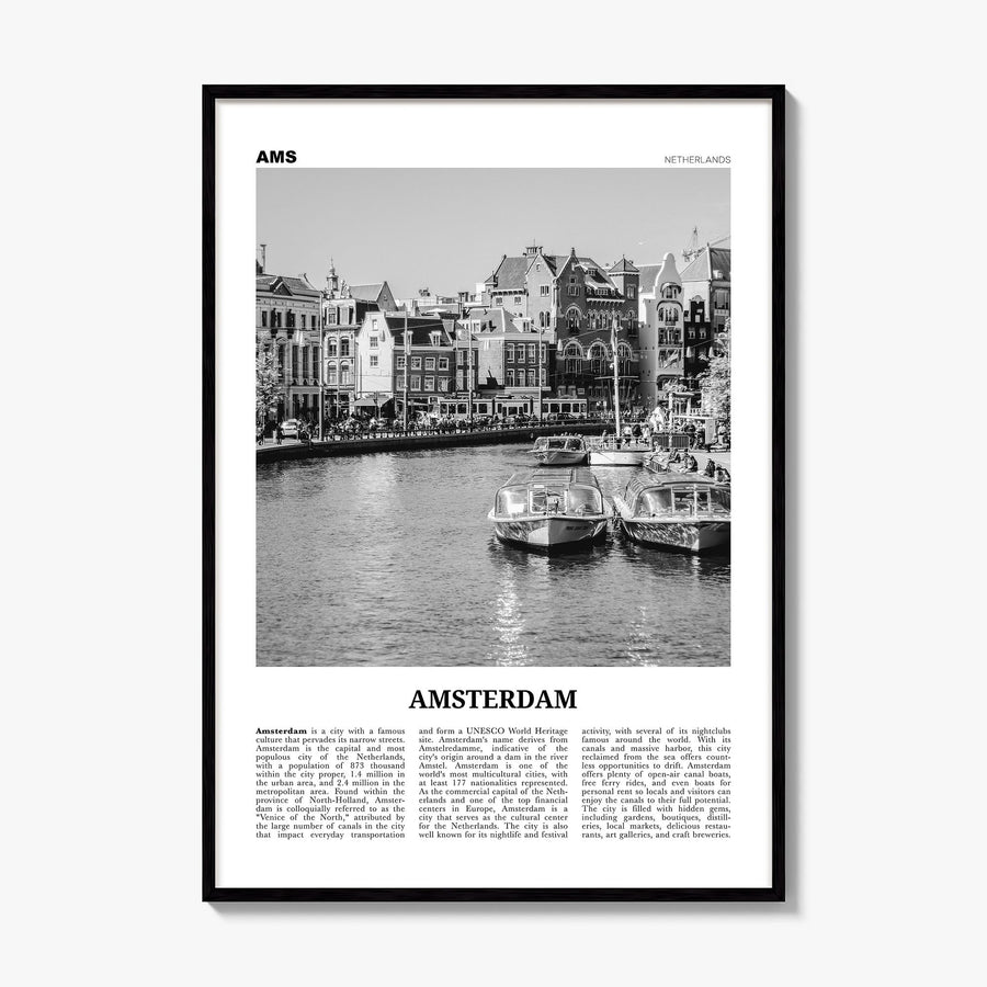 Amsterdam Newspaper No 2 Poster, framed poster mockup