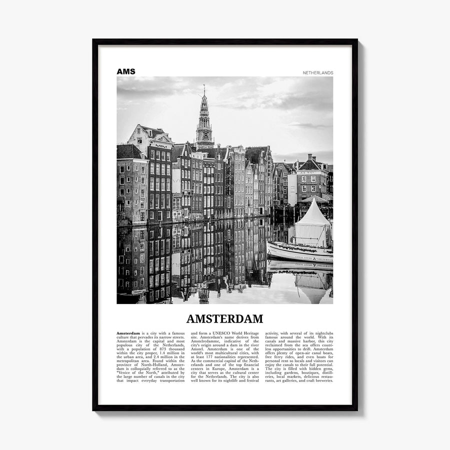 Amsterdam Newspaper No 3 Poster, framed poster mockup