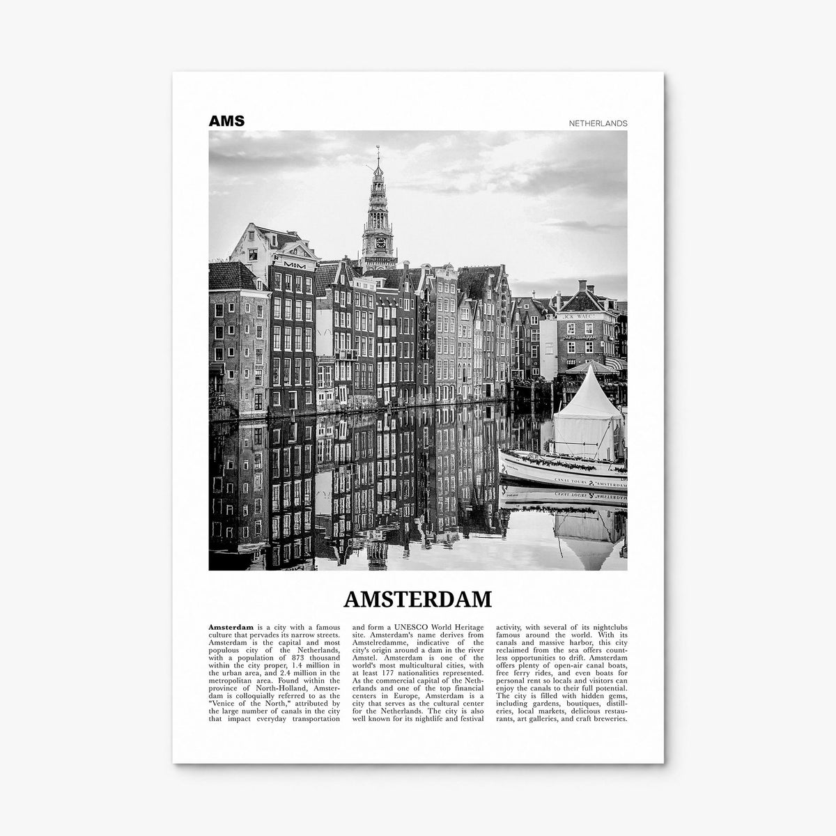 Amsterdam Newspaper No 3 Poster, print only (unframed)