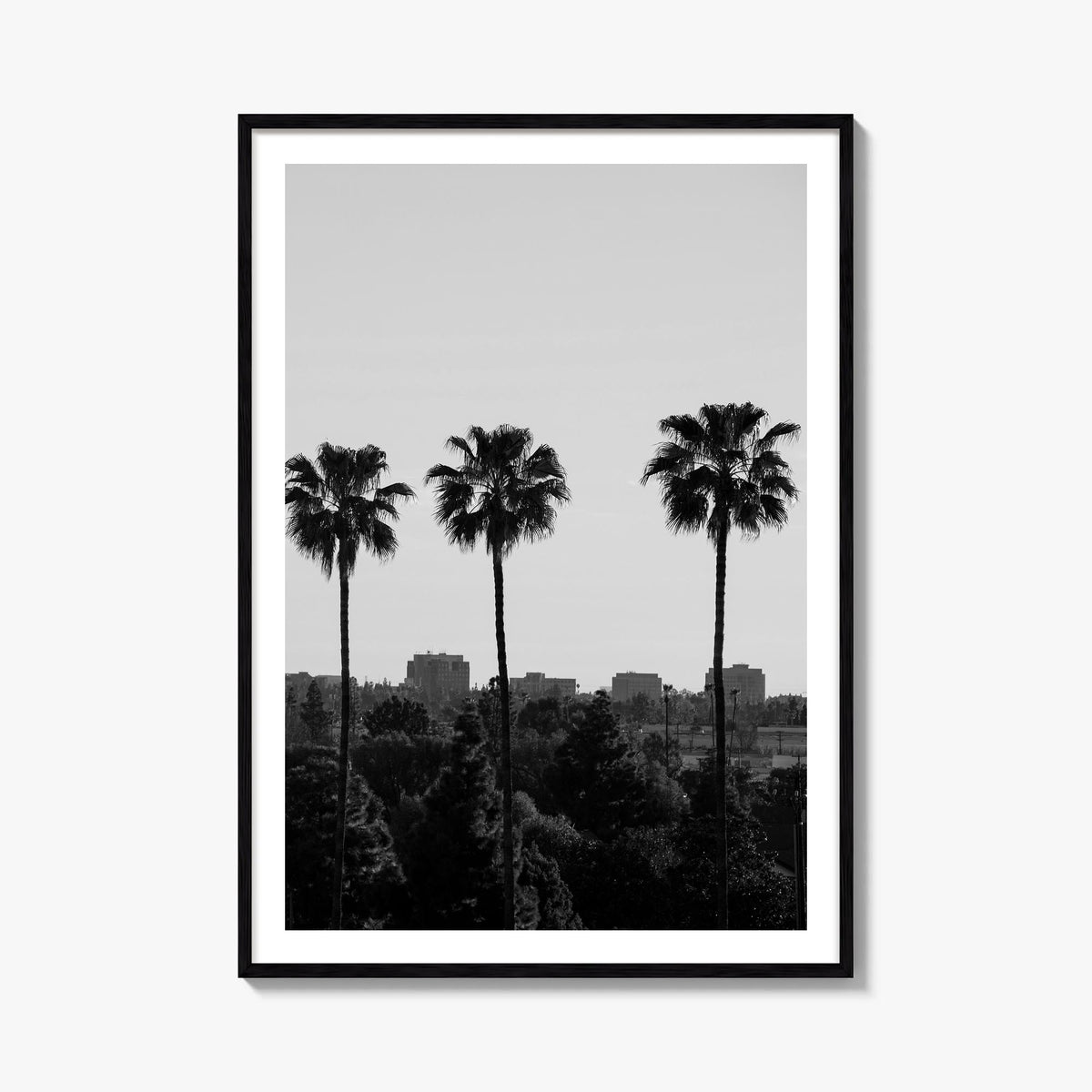 Anaheim black & white photo poster of California, USA – vertical wall art, unframed print shown in interior mockup