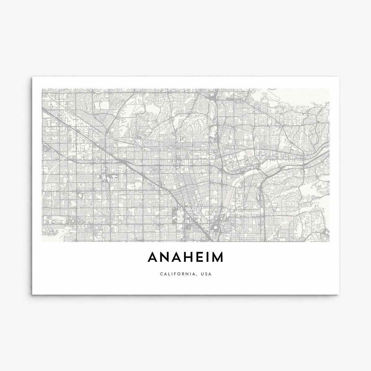 Anaheim Map Poster, print only (unframed)