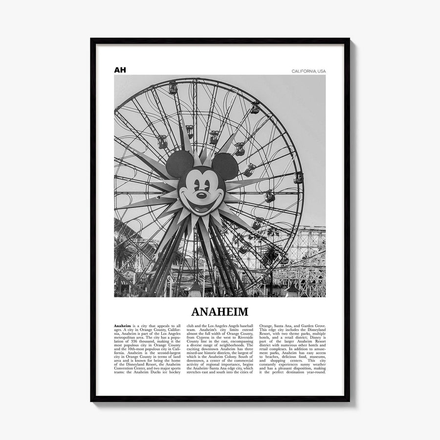Anaheim Newspaper No 1 Poster, framed poster mockup
