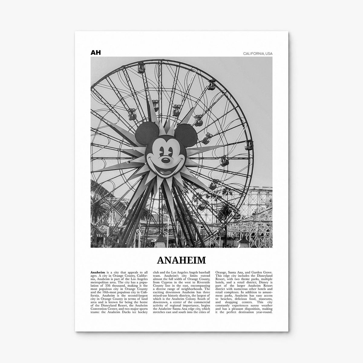 Anaheim Newspaper No 1 Poster, print only (unframed)