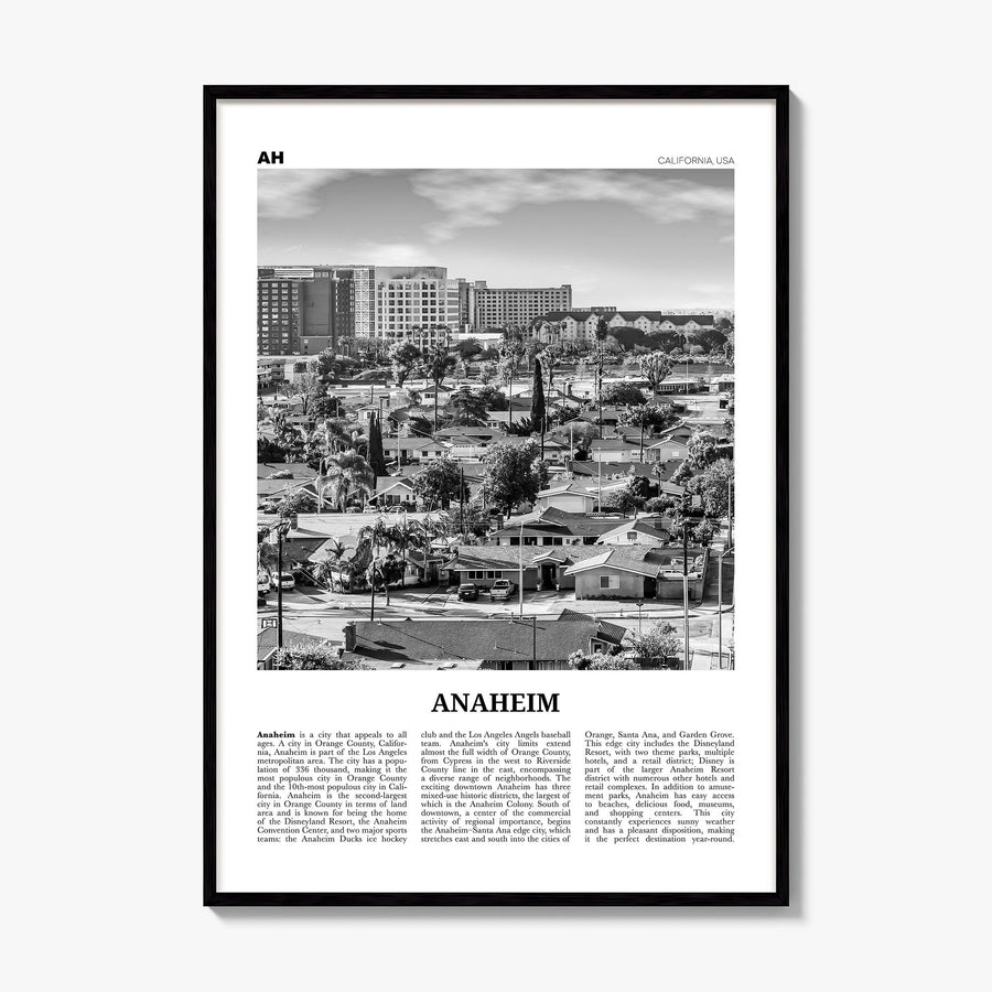 Anaheim Newspaper No 2 Poster, framed poster mockup