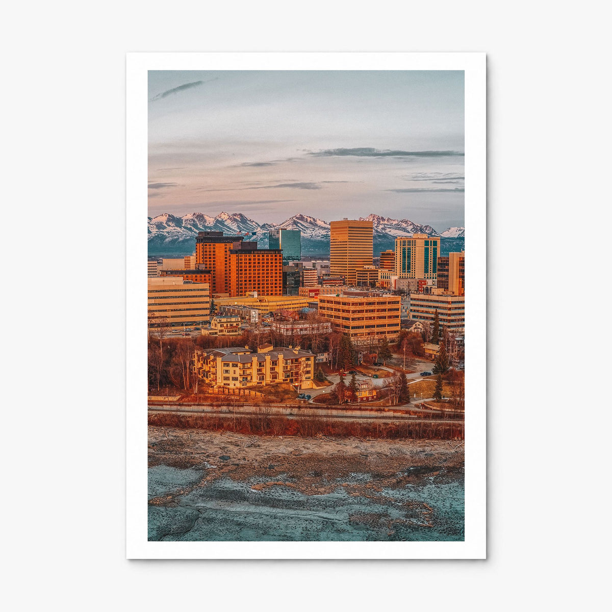 Anchorage Photo Poster, print only (unframed), white border