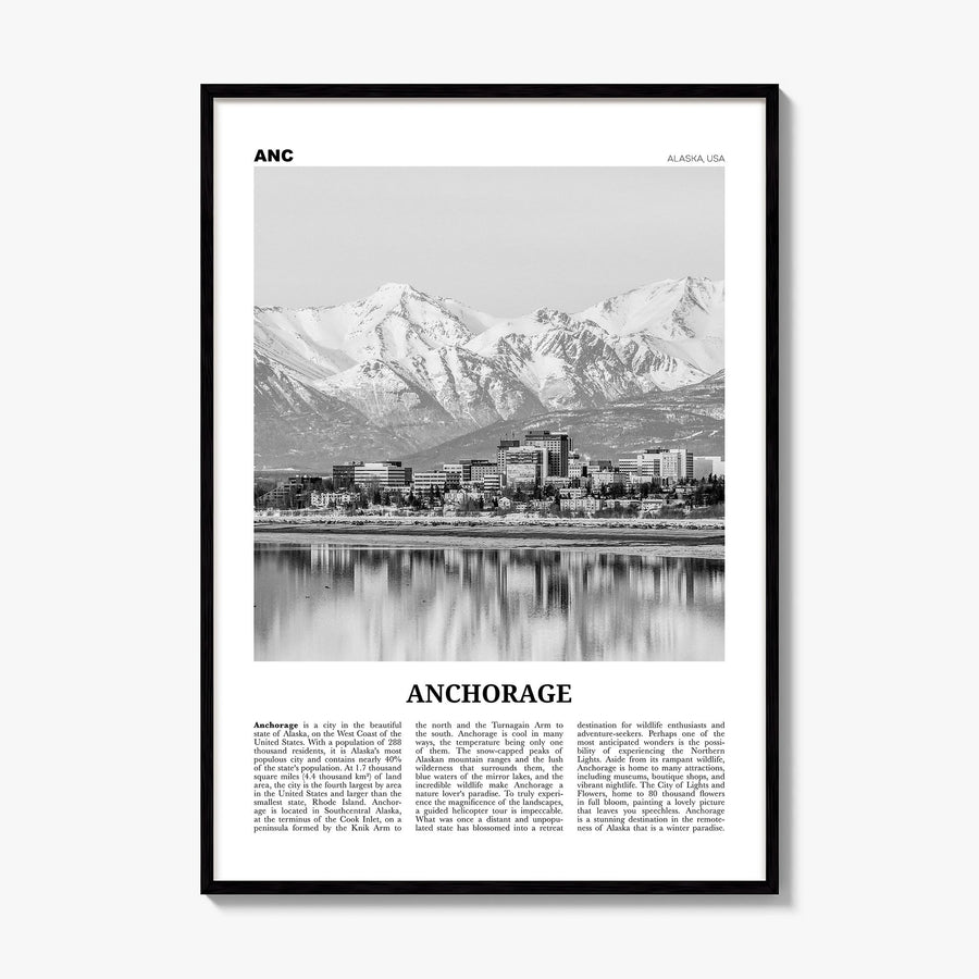 Anchorage Newspaper Poster, framed poster mockup