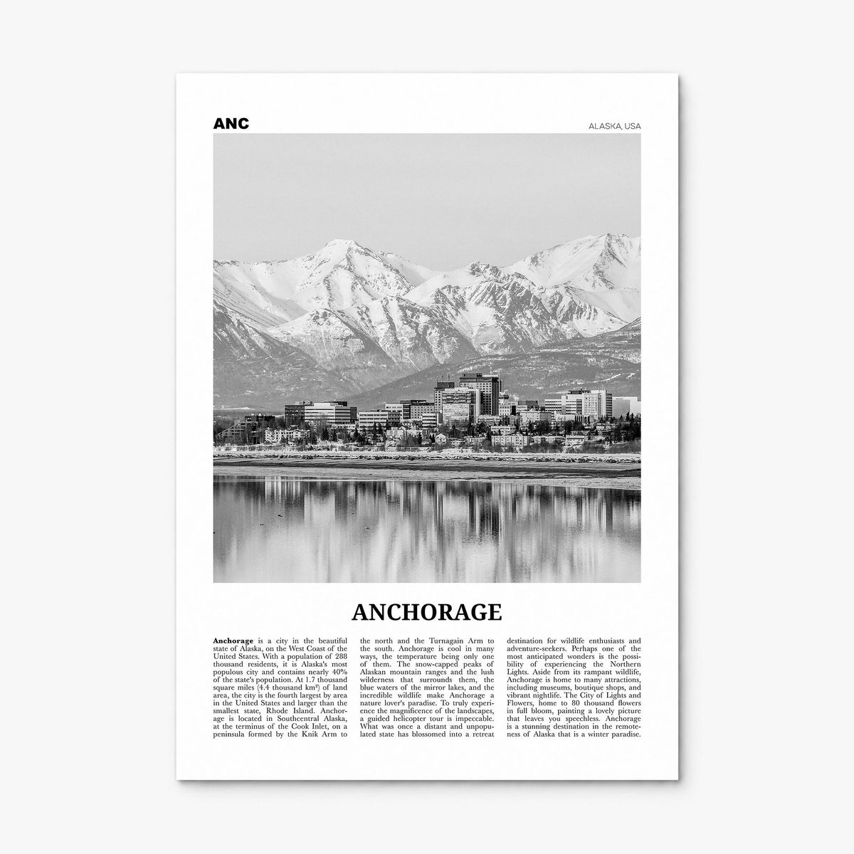 Anchorage Newspaper Poster, print only (unframed)