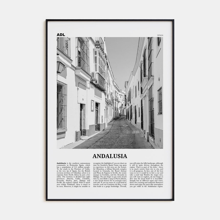 Andalusia No 1 Poster None / 8x12 in Nbourhood Travel B&W Poster