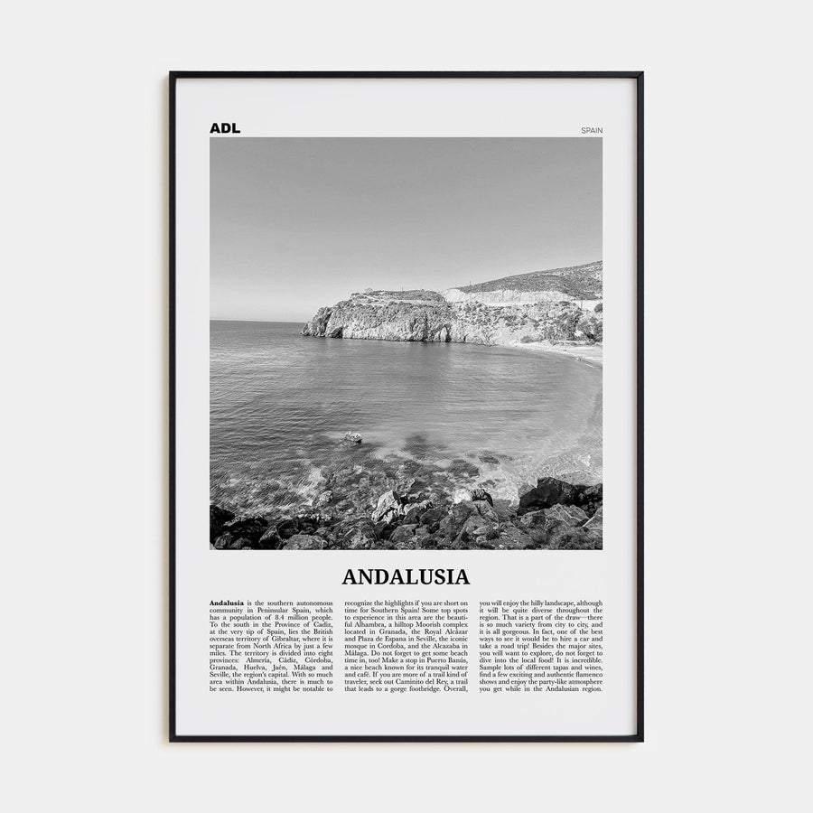 Andalusia No 2 Poster None / 8x12 in Nbourhood Travel B&W Poster