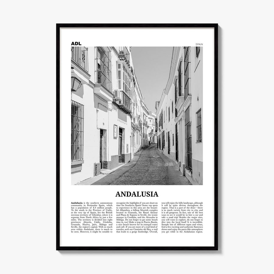 Andalusia Newspaper No 1 Poster, framed poster mockup