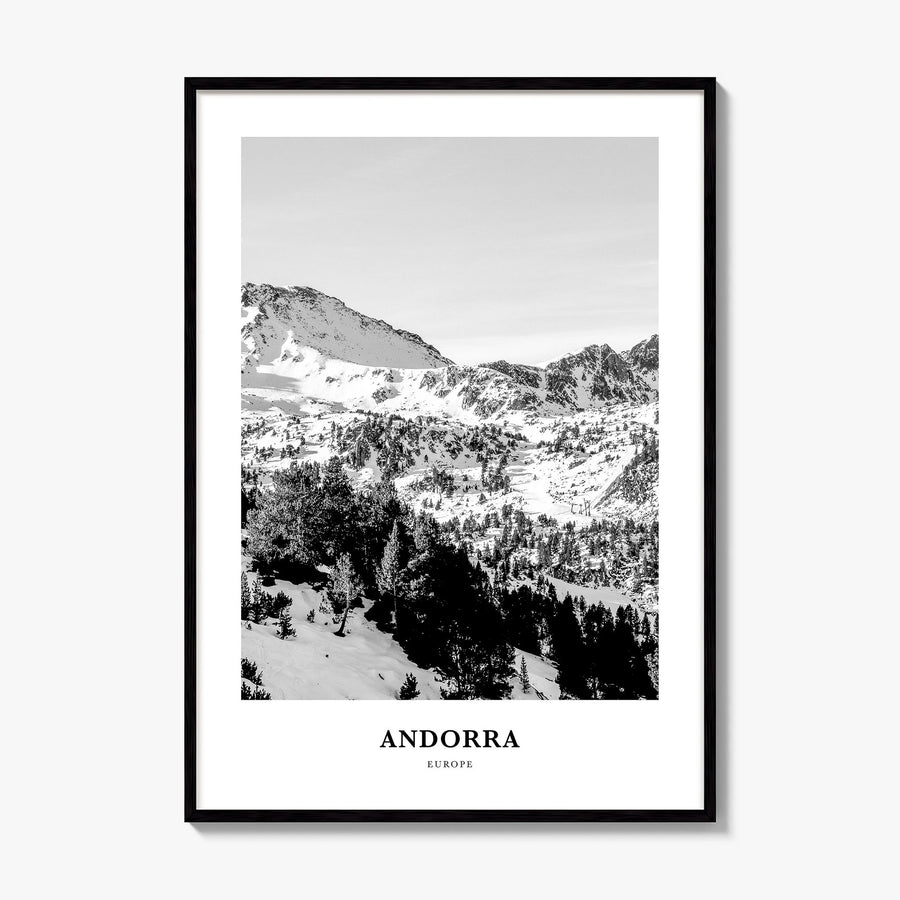 Andorra Classic Poster, framed poster mockup