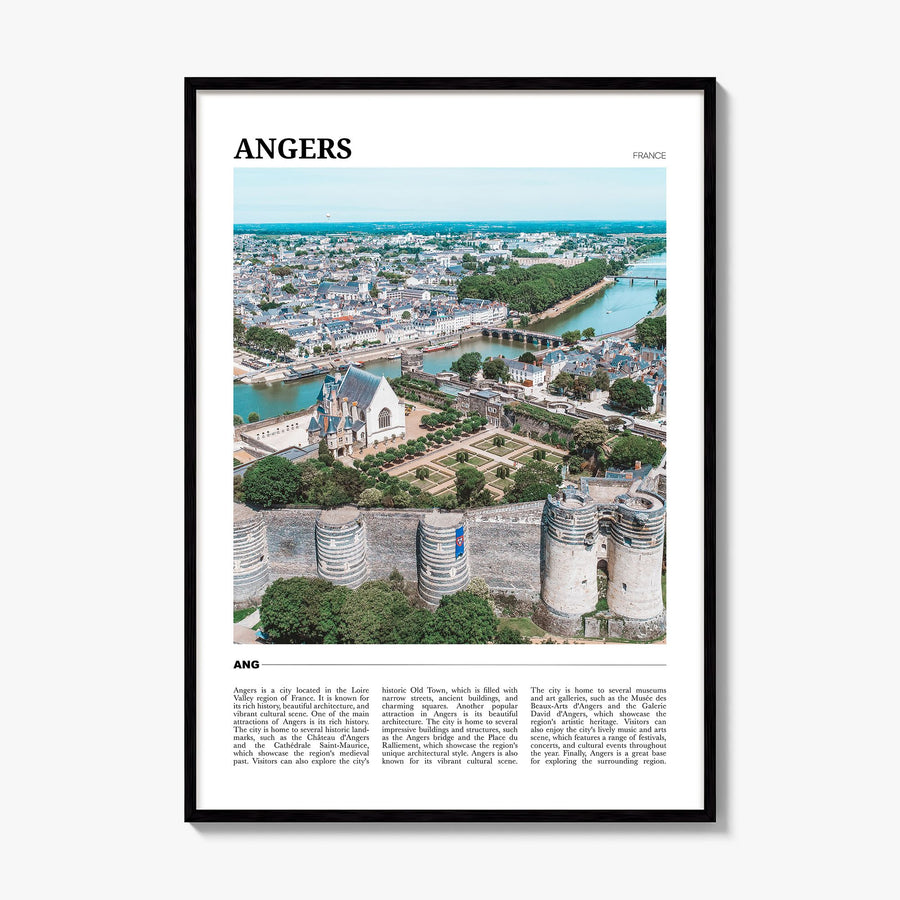 Angers Travel Poster, framed poster mockup