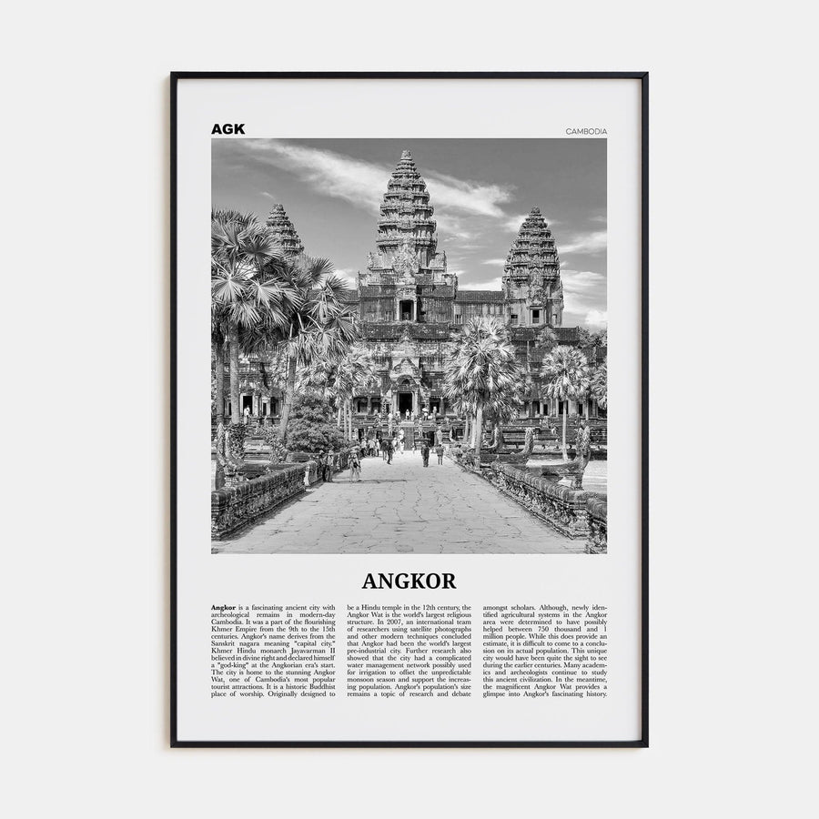 Angkor Poster None / 8x12 in Nbourhood Travel B&W Poster