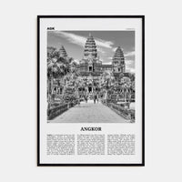 Angkor Poster Black Wood / 8x12 in Nbourhood Travel B&W Poster