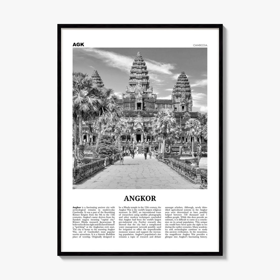 Angkor Newspaper Poster, framed poster mockup