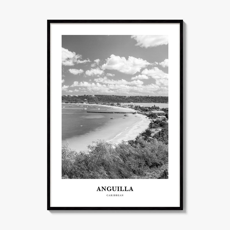 Anguilla Classic Poster, framed poster mockup