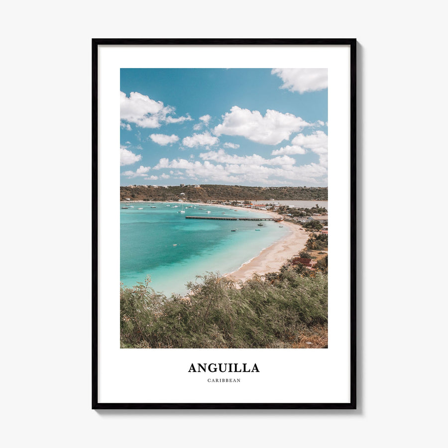Anguilla Classic Poster, framed poster mockup