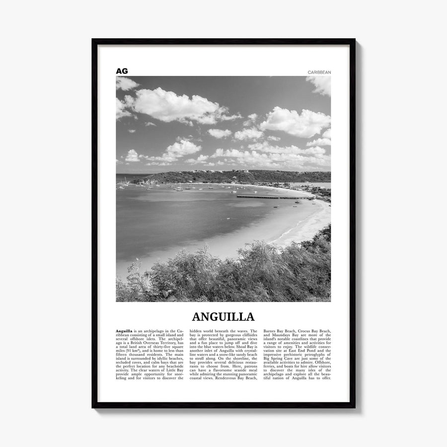 Anguilla Newspaper Poster, framed poster mockup