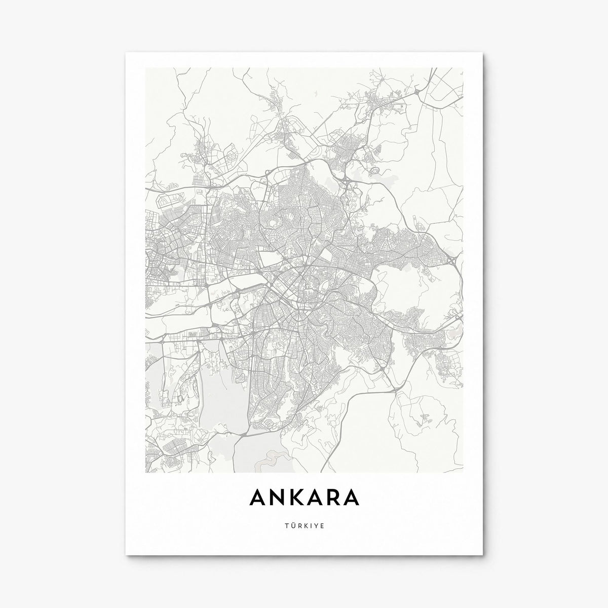 Ankara Map Poster, print only (unframed)