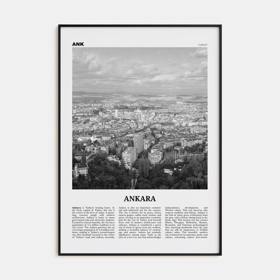 Ankara Poster None / 8x12 in Nbourhood Travel B&W Poster