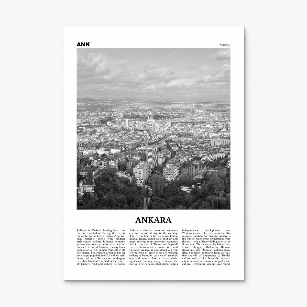 Ankara Newspaper Poster, print only (unframed)