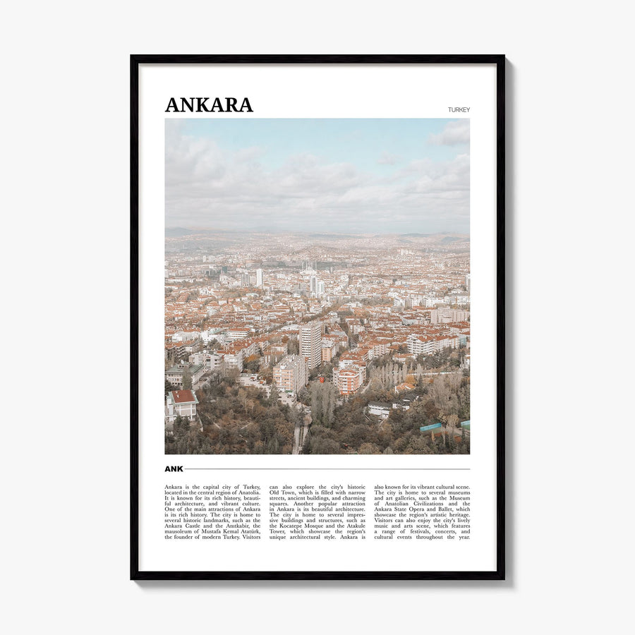 Ankara Travel Poster, framed poster mockup