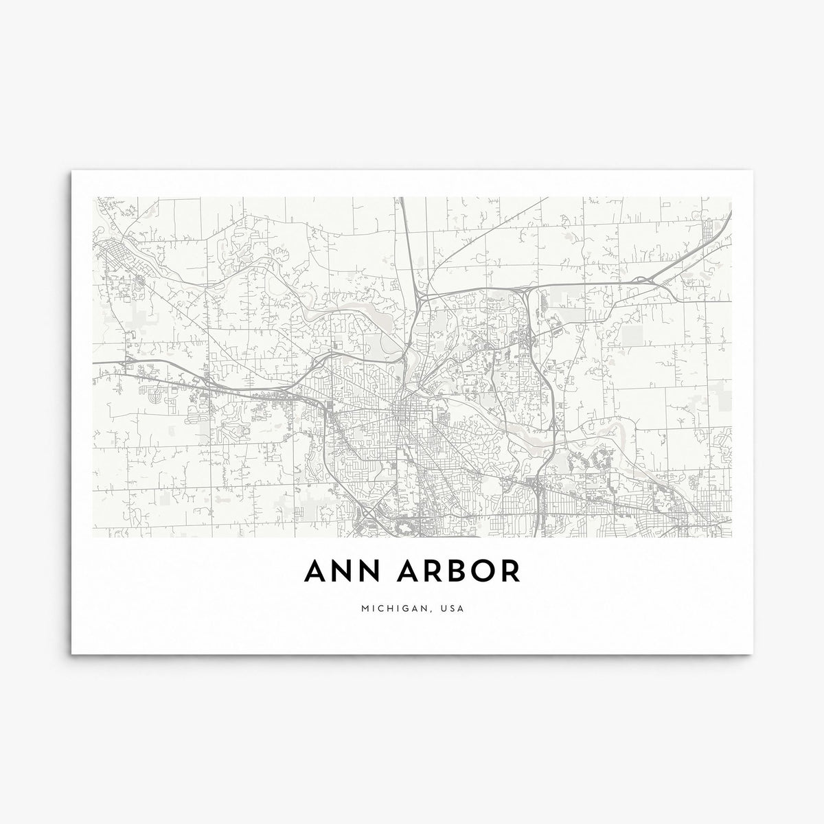Ann Arbor Map Poster, print only (unframed)