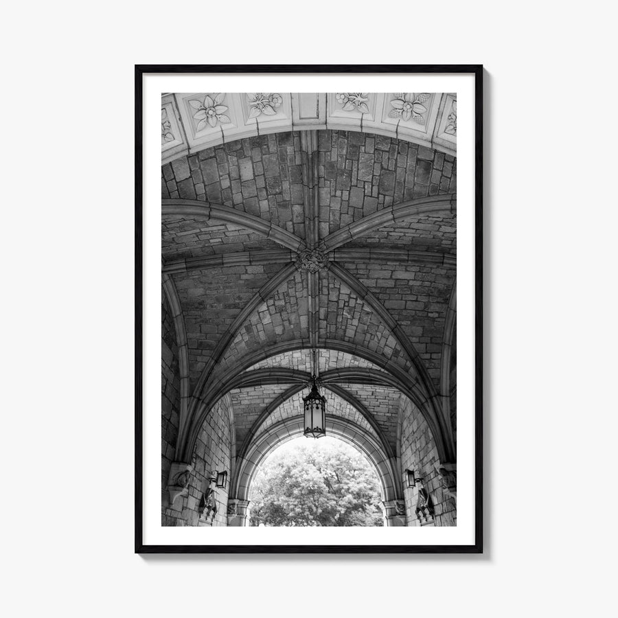Ann Arbor no. 3 black & white photo poster of Michigan, USA – vertical wall art, unframed print shown in interior mockup