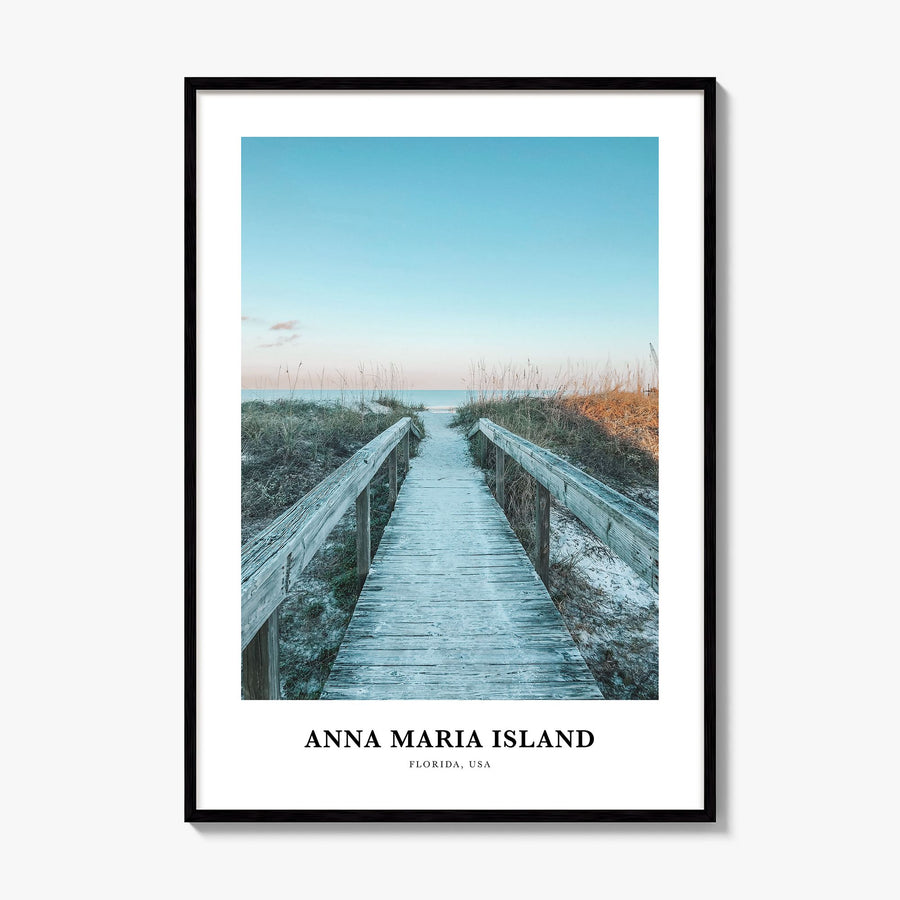 Anna Maria Island Classic Poster, framed poster mockup