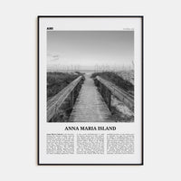 Anna Maria Island Poster None / 8x12 in Nbourhood Travel B&W Poster