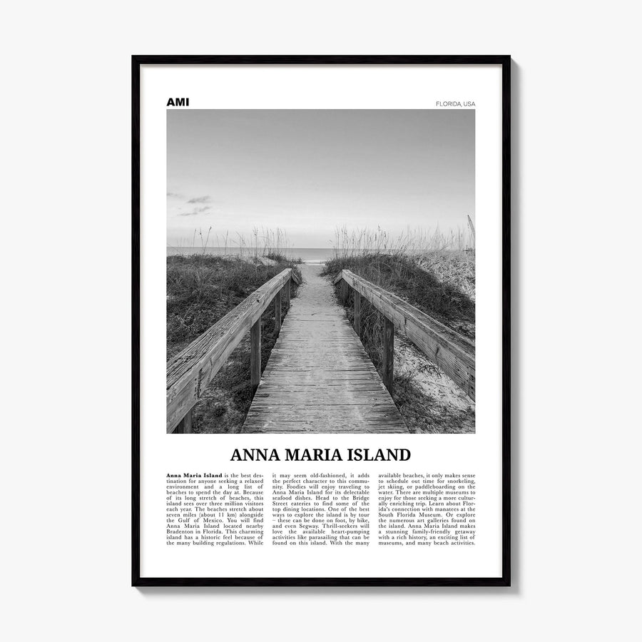 Anna Maria Island Newspaper Poster, framed poster mockup