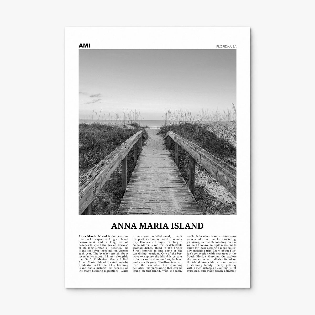 Anna Maria Island Newspaper Poster, print only (unframed)