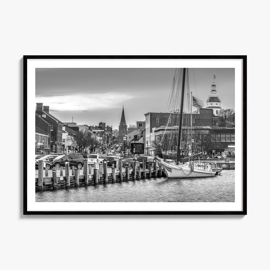 Annapolis Photo Poster, framed poster mockup, white border