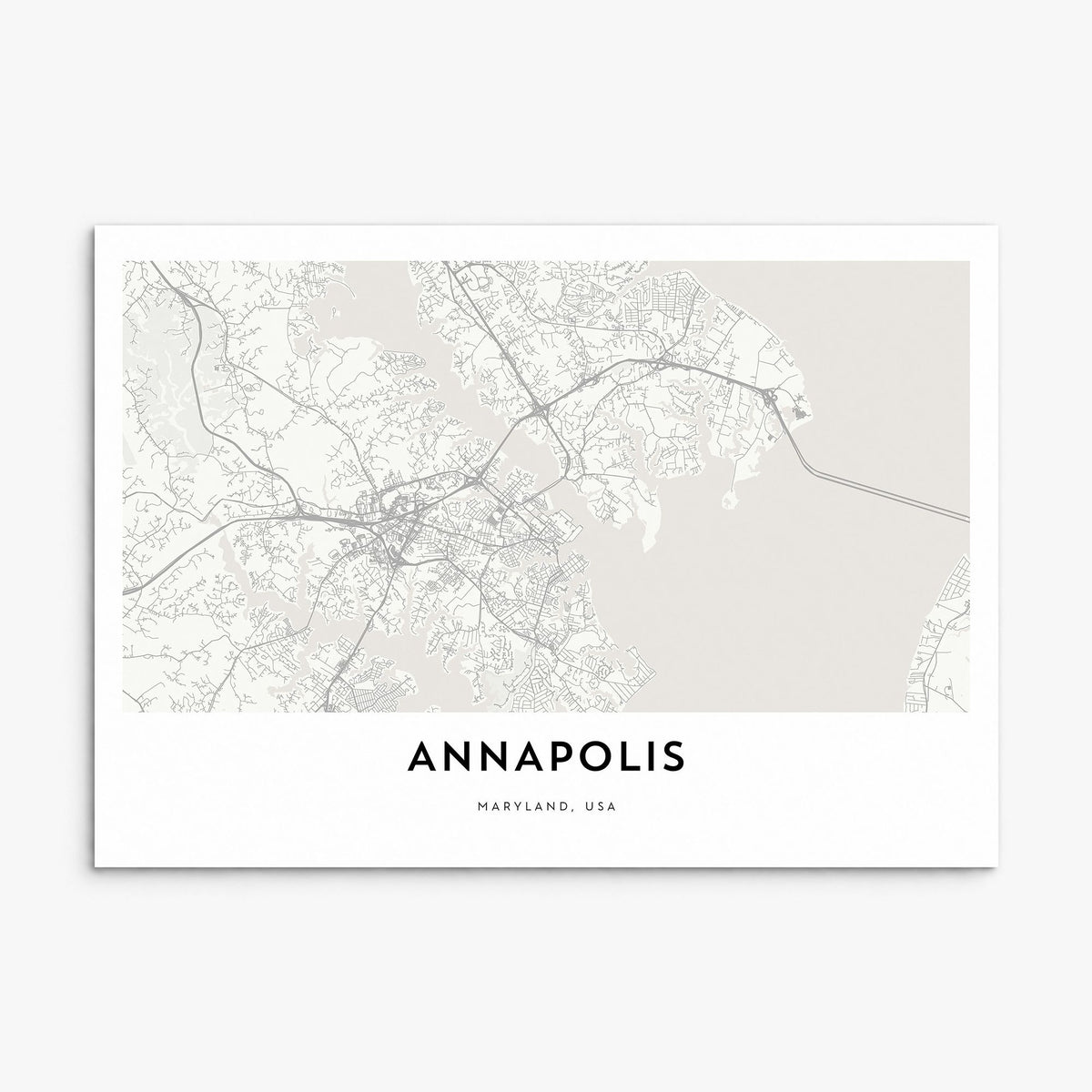 Annapolis Map Poster, print only (unframed)