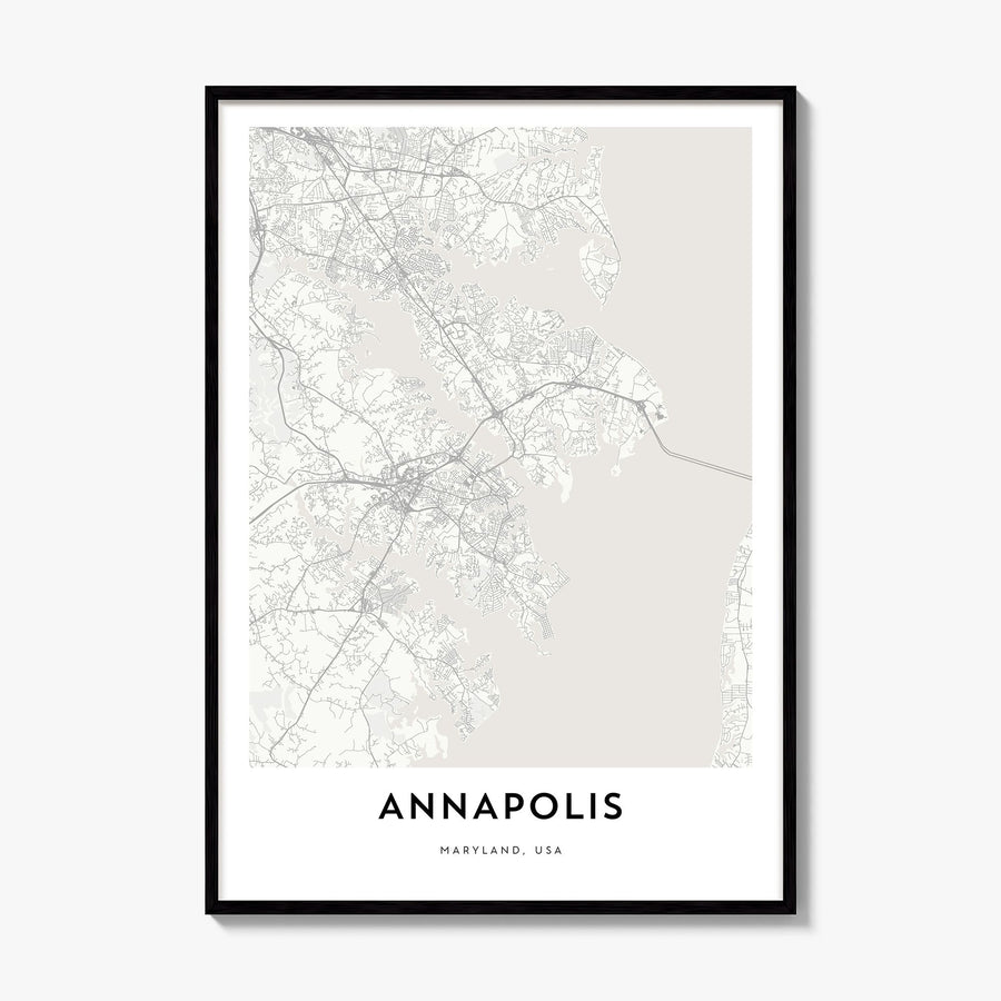 Annapolis Map Poster, framed poster mockup